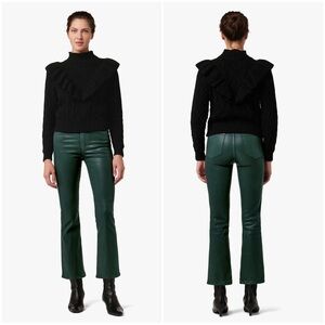 JOE’S JEANS Women’s Size 29 Green Callie Coated High Rise Cropped Bootcut Jeans